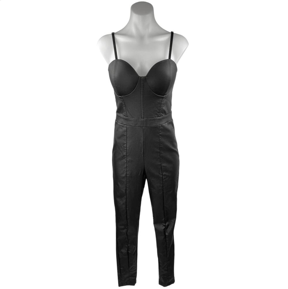 GBG Los Angeles Black Sleeveless Corset Bustier Skinny Tank Jumpsuit Size M